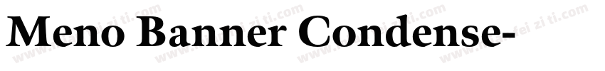 Meno Banner Condense字体转换